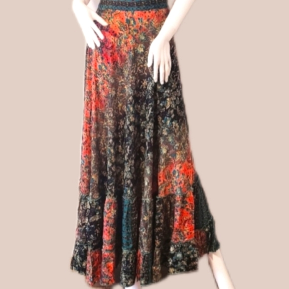KARMA HIGHWAY Floral Prt Gypsy Ruffle Lg.Dress-OS-NEW - Picture 3 of 12